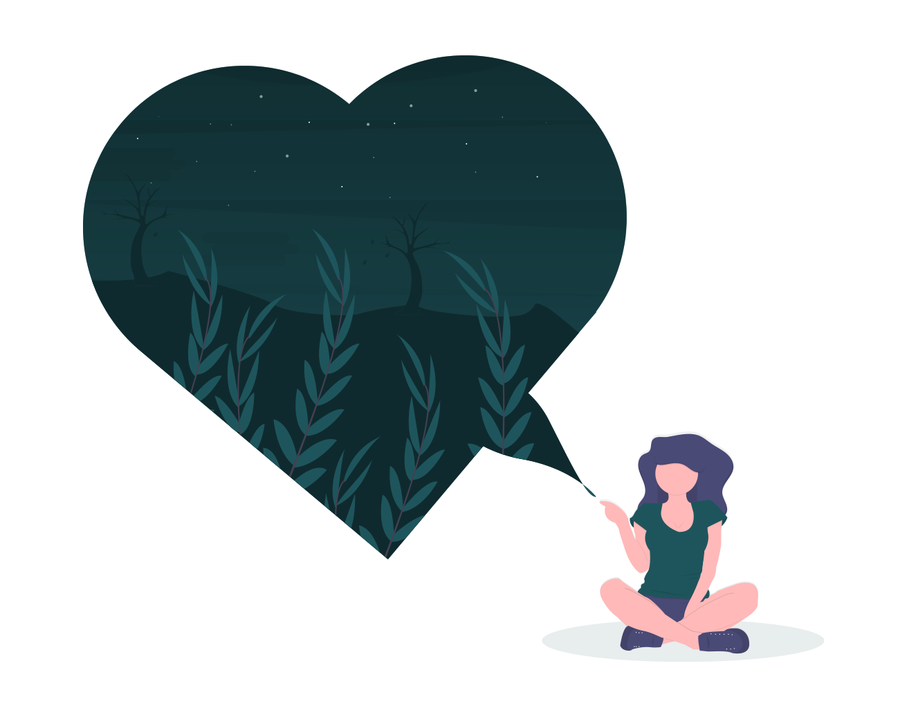 Ilustracja emocji związanych ze zmianą klimatu